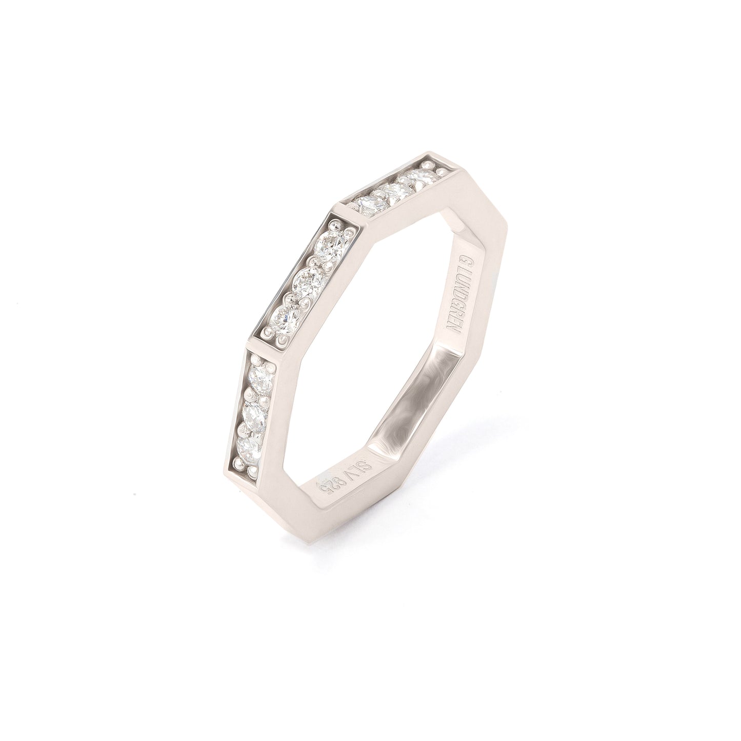 ÉLAN PAVÈ DIAMOND RING SILVER