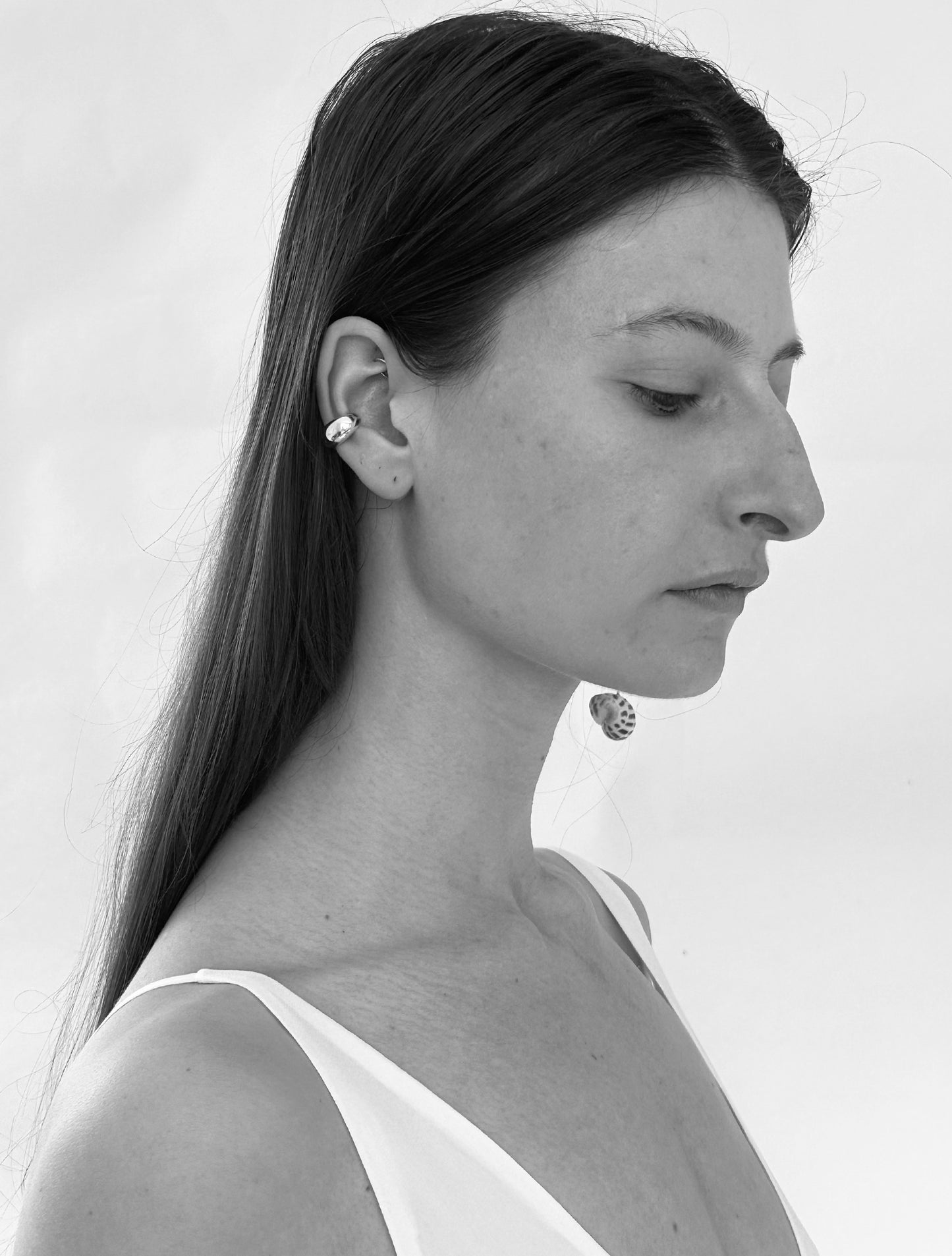 CHUNKY EAR CUFF SILVER