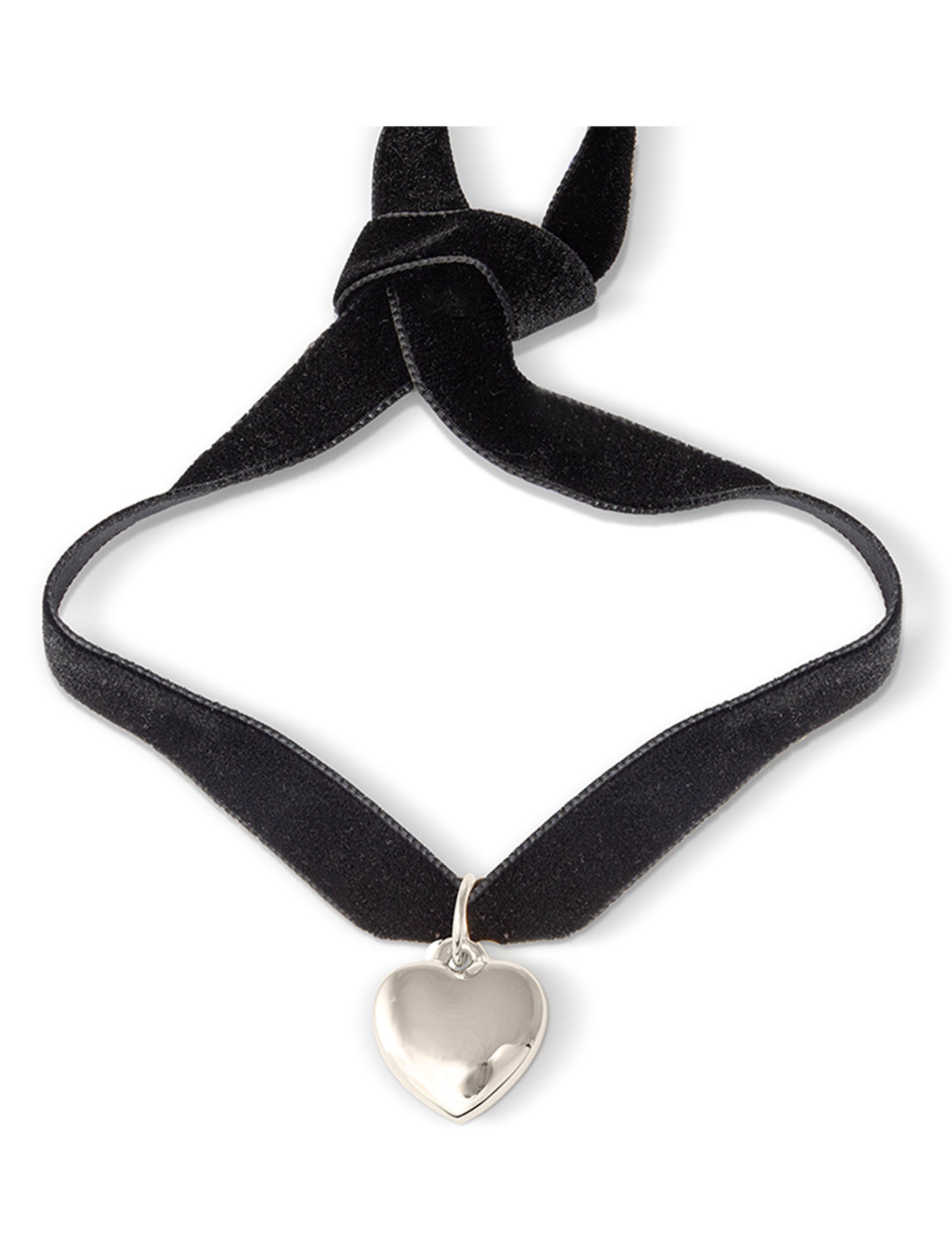 SMALL HEART CHOKER SILVER