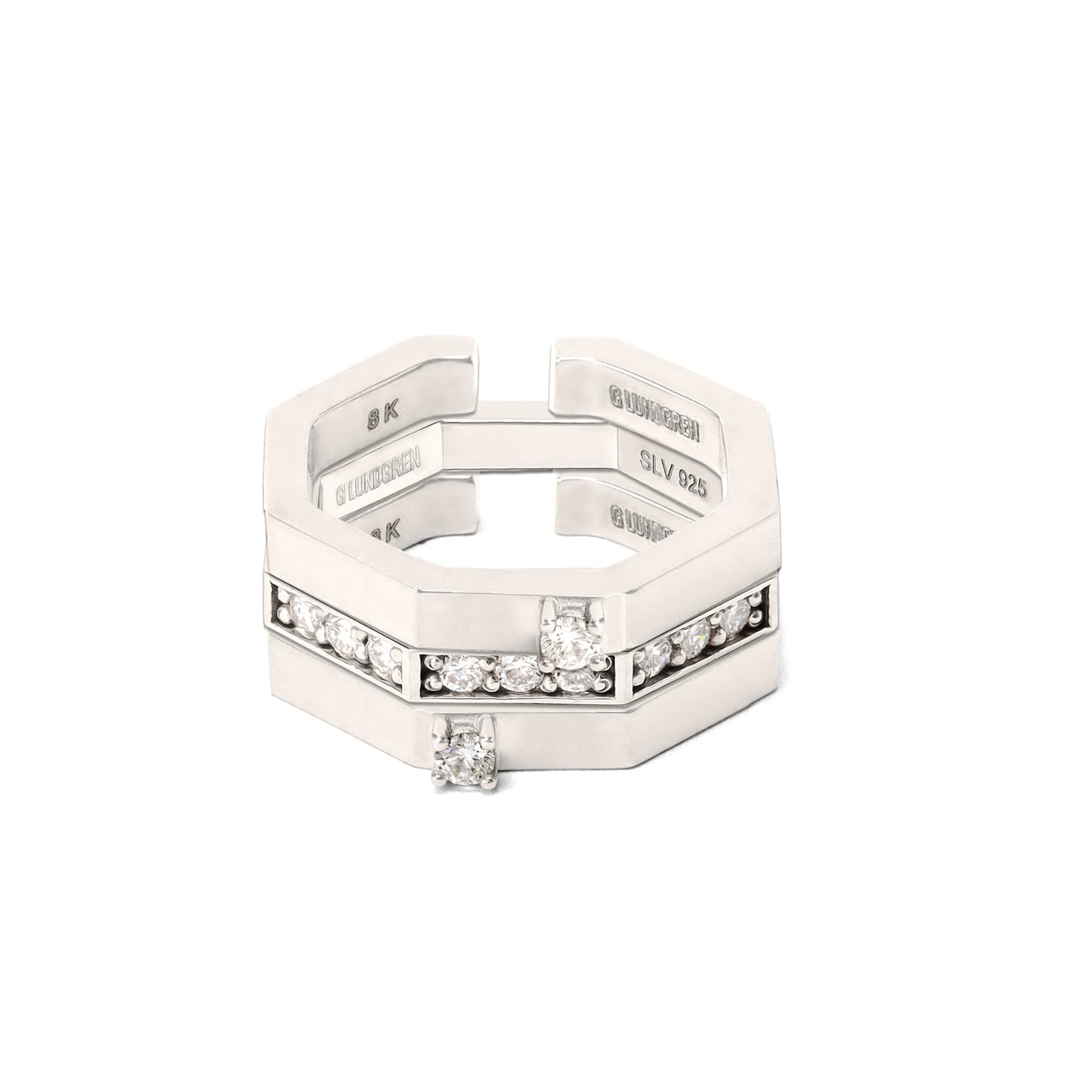 ÉLAN JE T'AIME STACK SILVER